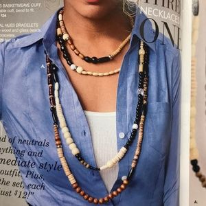 Natural Hues Trio Necklace and bracelets